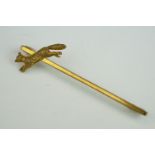 Early 20th century Rolled Gold Fox Tie Pin