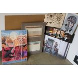 Five Canvas Pictures including Banksy MI5 GCHQ Spies, 61cm x 42cm
