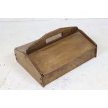 Vintage pine cutlery box