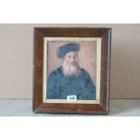 Oil painting portrait of a Rabbi