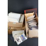 A large collection of mainly British stamp first day covers contained within three boxes.