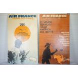 Two large Air France cardboard advertising point of sale stands.