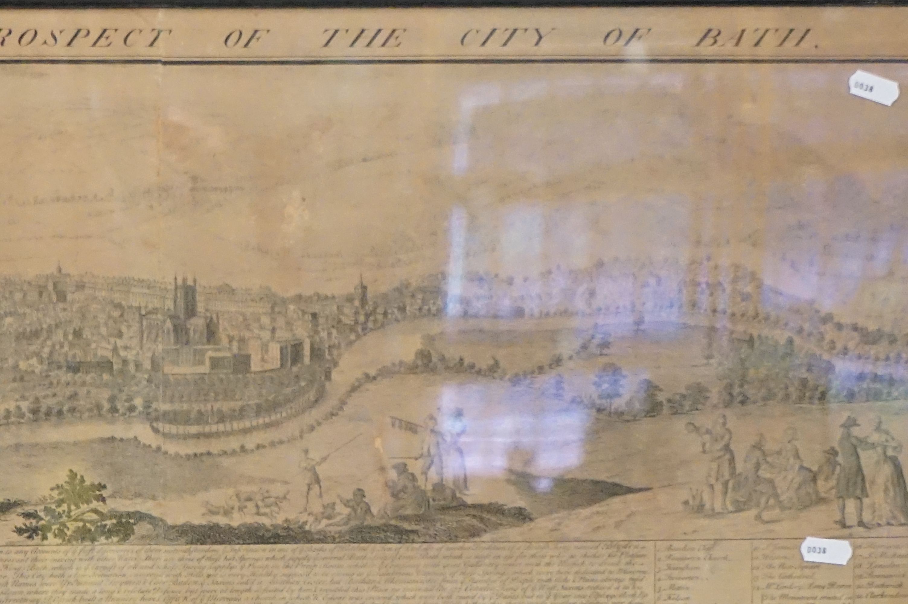 Samuel & Nathaniel Buck, Black and White Engraving ' The South East Prospect of Bath ', 33cm x 80cm, - Image 3 of 3