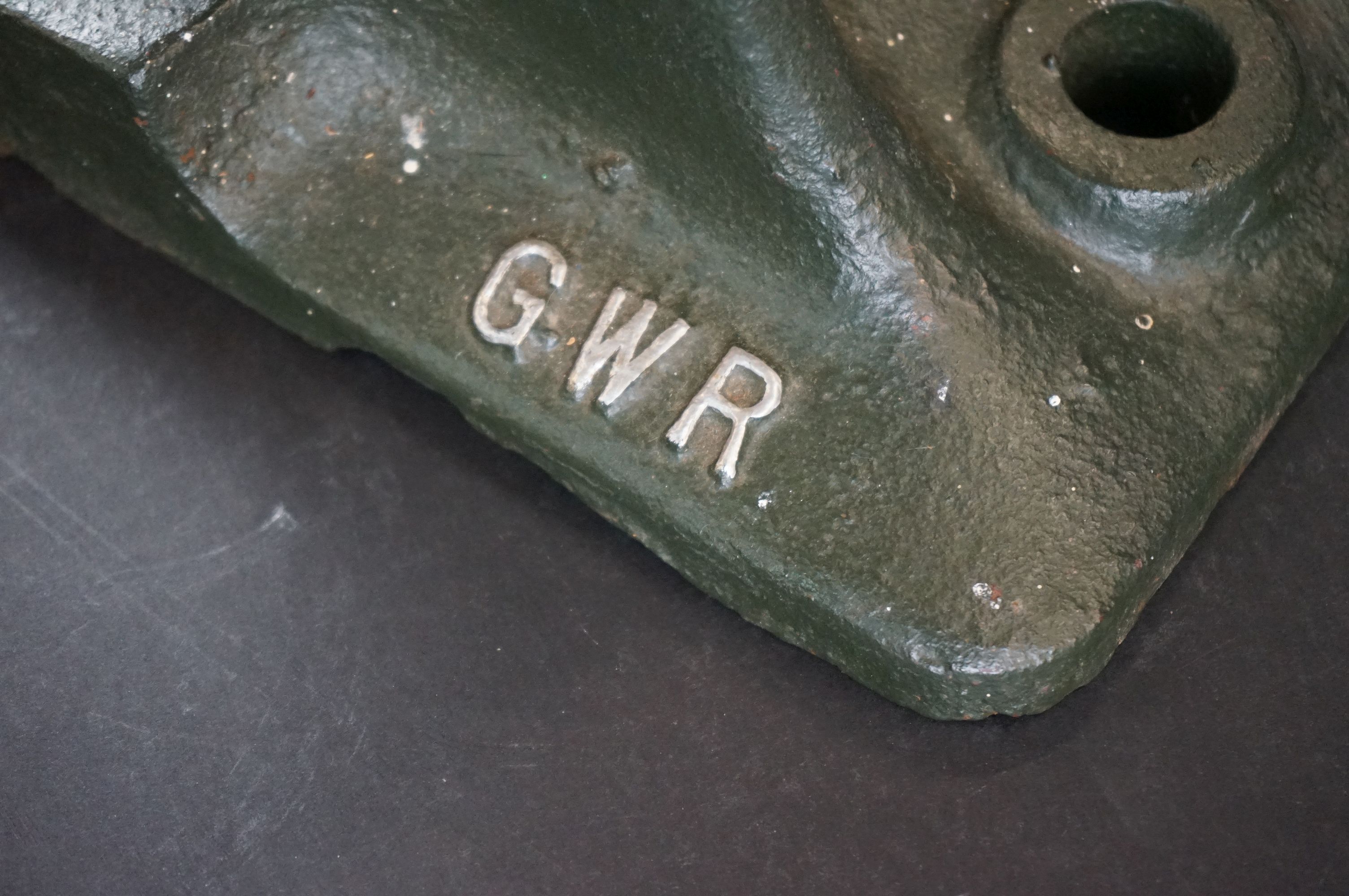 A boot scraper / cleaner made from a GWR Railway track chair. - Image 3 of 6