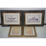 After and Old Master, Pair of Prints depicting classical figures, 32cm x 18cm together with Pair