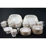 Coalport " Allegro " pattern china tea service to include 12 teacups & saucers, 12 side plates,