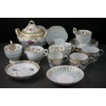 Collection of 19th century English Porcelain Tea Wares