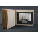 U.S, German & Russian Warship 1885-1933 photograph album to include 13 mounted photographs of