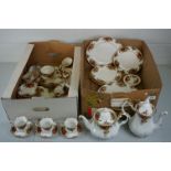 Royal Albert ' Old Country Roses ' tea and dinner ware to include a teapot, coffee pot, milk jug,