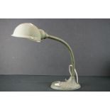 Art Deco Metal Adjustable Desk Lamp with green finish