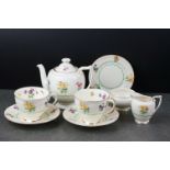 Royal Doulton ' Wild Flowers ' pattern Coffee Set for Two comprising Coffee Pot, Cream, Sugar