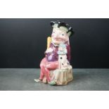 Melba ware ' Mr Punch ' Jug, 18cm high