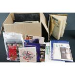 A large collection of mixed stamps, first day covers and coin covers to include many mint examples.