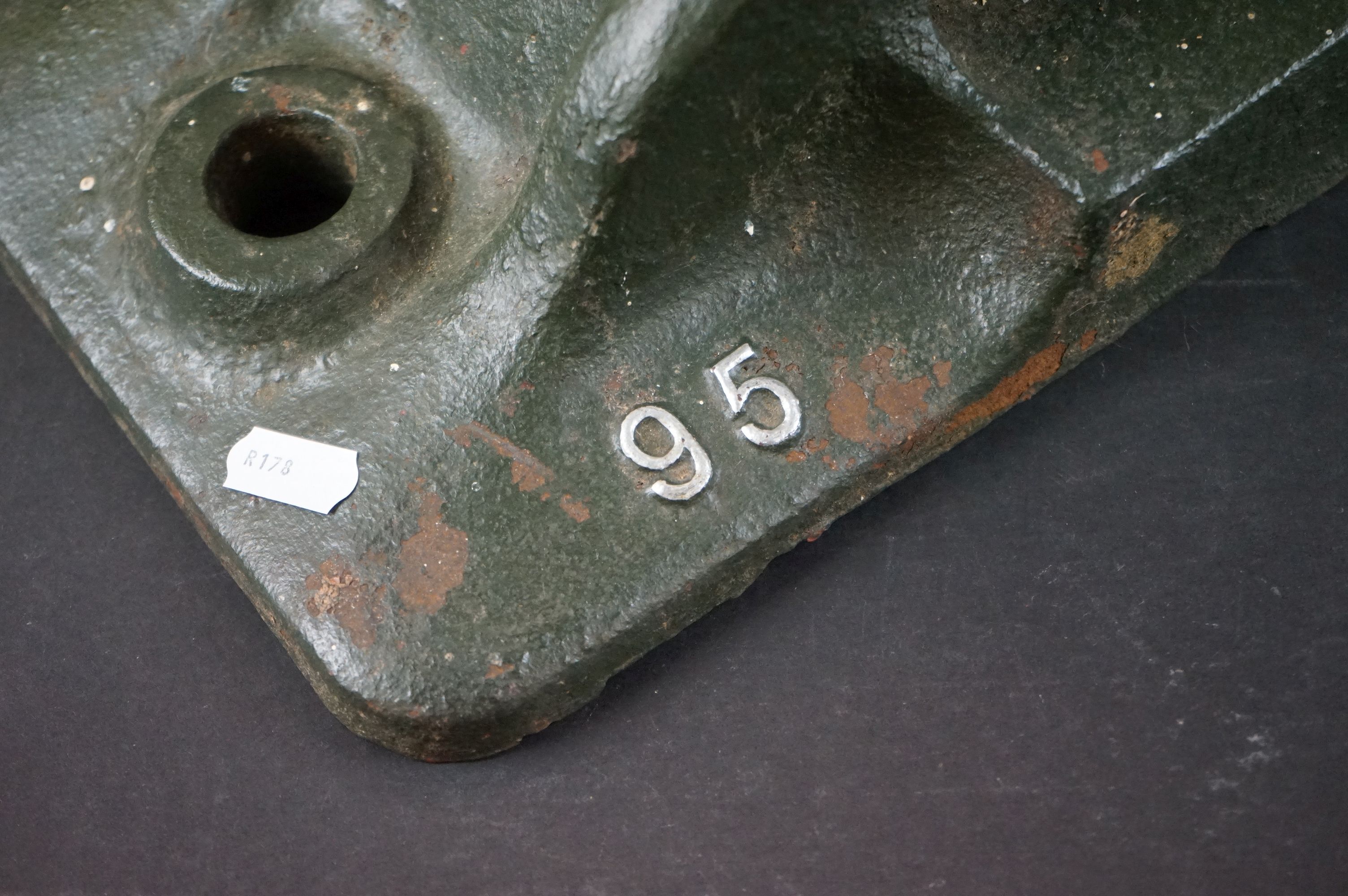 A boot scraper / cleaner made from a GWR Railway track chair. - Image 4 of 6