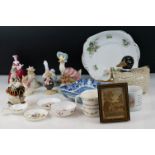 Mixed Ceramics including Three Royal Doulton Brambly Hedge Mice, Two Royal Doulton Bunnykins,