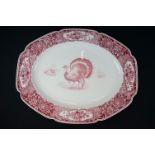 Large Crown Ducal ' Turkey Dish ' Serving Platter, 53cm long
