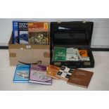 Selection of Haynes Motor Manuals, other vintage motoring books / guides & a briefcase containing