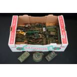 Collection of play worn mid 20th C military diecast models to include mainly Dinky examples,