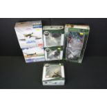 Seven boxed 1/72 diecast model planes to include 2 x SkyMax Models (SM5006 & SM5001), HM HA0110 JU-