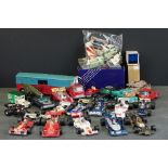 Collection of play worn diecast models from the mid 20th C onwards, featuring Corgi and Matchbox