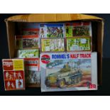23 Boxed/carded plastic figure & model kits to include 14 x Airfix (British Infantry, WWII Desert