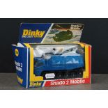 Boxed Dinky 353 Shado 2 Mobile diecast model in blue, diecast excellent, no decals, inner