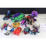 Group of 80s/90s toys to include 4 x Bluebird Mighty Max play sets with accessories, Street Shark,