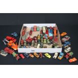 Quantity of play worn diecast models from the mid 20th C to include Timpo, Dinky, Tootsie Toys,