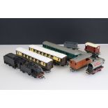 Group of Triang OO gauge model railway to include R52 0-6-0 locomotive in BR black and 7 x items