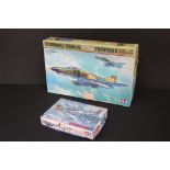 Two boxed Tamiya plastic model kits to include 1/32 McDonnell Douglas F-4E Phantom II (appears