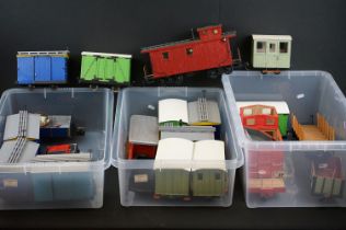 20 kit & scratch built wooden G scale items of rolling stock