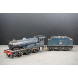 Bassett Lowke O gauge Prince Charles 62078 BR locomotive and tender, showing some play wear but gd