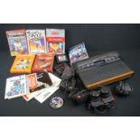 Retro Gaming - Atari games conole with 2 x paddle controllers and 2 x joystick controllers, 5 x