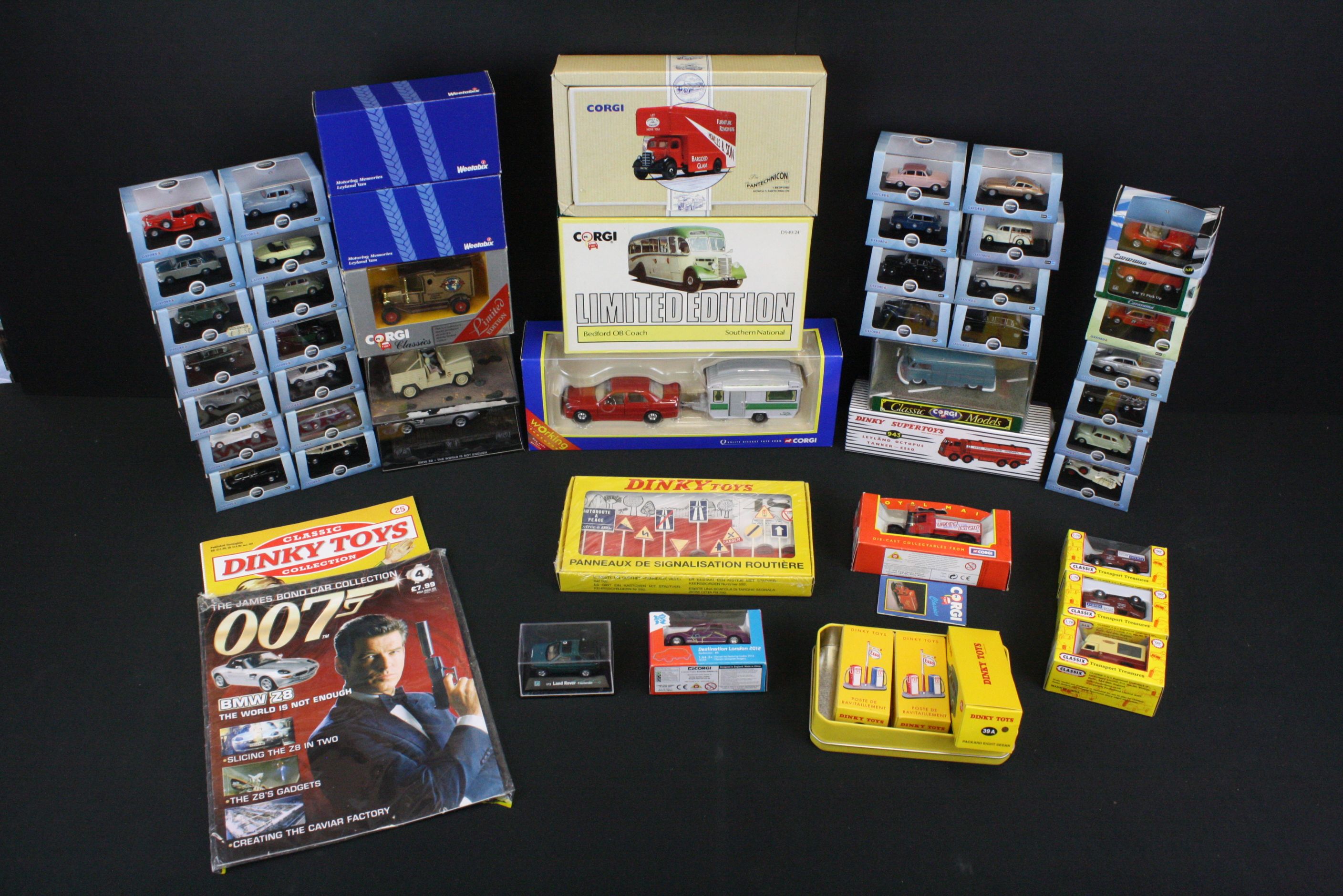 Around 50 boxed/cased diecast models to include 35 x Oxford Diecast (Automobile Company), 3 x
