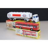 Two boxed Dinky diecast models to include 945 AEC Fuel Tanker ESSO and 283 Single Decker Bus,
