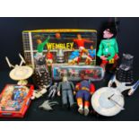 Group of toys to include Pelham Puppets Giant, Doctor Who, Mr T, boxed Masters of the Universe