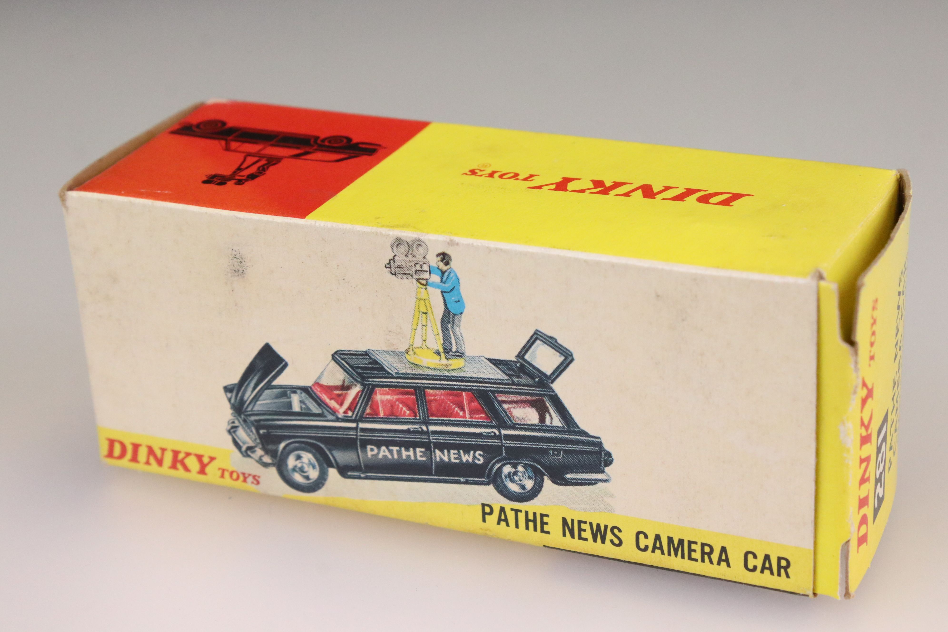 Boxed Dinky 281 Pathe News Camera Car diecast model complete with cameraman figure, diecast & decals - Image 8 of 12