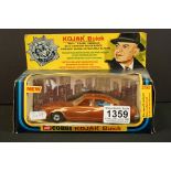 Boxed Corgi 290 Kojak Buick diecast model with figure, diecast ex, box gd with some squash