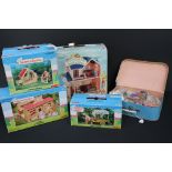 Three Boxed Tomy Original Sylvanian Families to include 3137 Bakery, 3104 Pony & Trap, 3176 Pony &