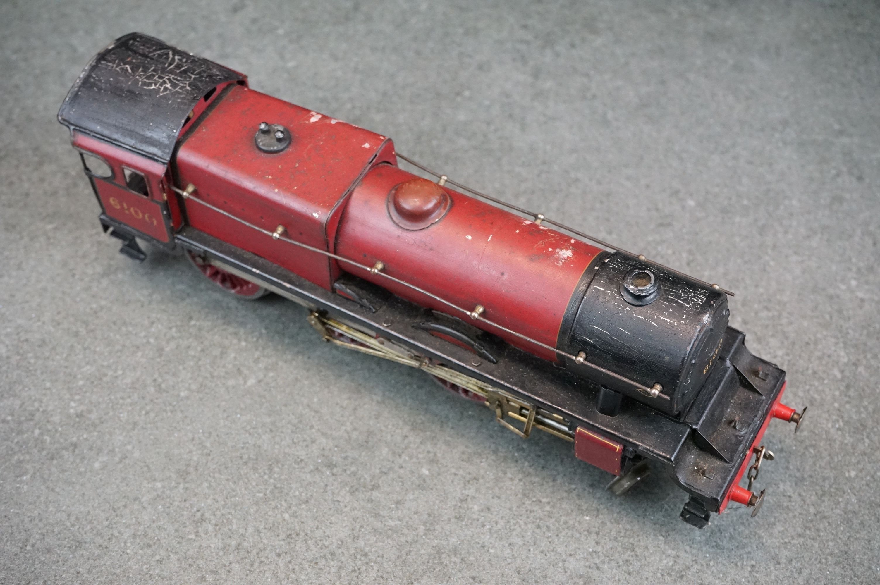 Kit built O gauge Royal Scot LMS 4-6-0 6100 locomotive with tender in red livery, metal - Image 5 of 10