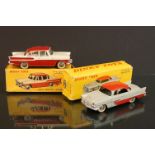 Two boxed French Dinky diecast models to include 24K Simca Vedette Chambord in red/white and 24D