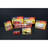 Six boxed Dinky emergency vehicle diecast models and sets to include 304 Fire Rescue, 266 ERF Fire