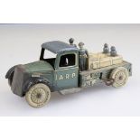 Clockwork ARP Air Raid Precautions model with both figures and both bottle accessories, dusty and