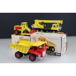 Three boxed Dinky diecast models to include 924 Aveling Barford Centaur Dump Truck, 980 Coles