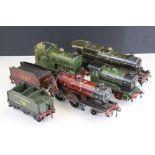 Four O gauge locomotives to include Bassett Lowke Duke of York, Bassett Lowke 0-4-0 Loco 1017 in