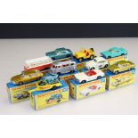 10 Boxed Matchbox Series diecast models to include 15 Volkswagen in white, 72 Standard Jeep in