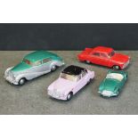 Four play worn Triang Spot On diecast models to include Rolls Royce Silver Wraith, Armstrong