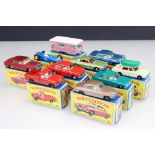 10 Boxed Matchbox Series diecast models to include 33 Ford Zephyr, 28 Mark Ten Jaguar24 Rolls