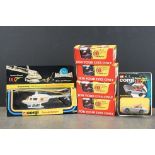 Six boxed / carded Corgi James Bond 007 diecast models to include 930 Moonraker Drax Jet Ranger (