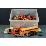 Quantity of 60/70s play worn diecast models to include Matchbox, Dinky, Budgie and Corgi to